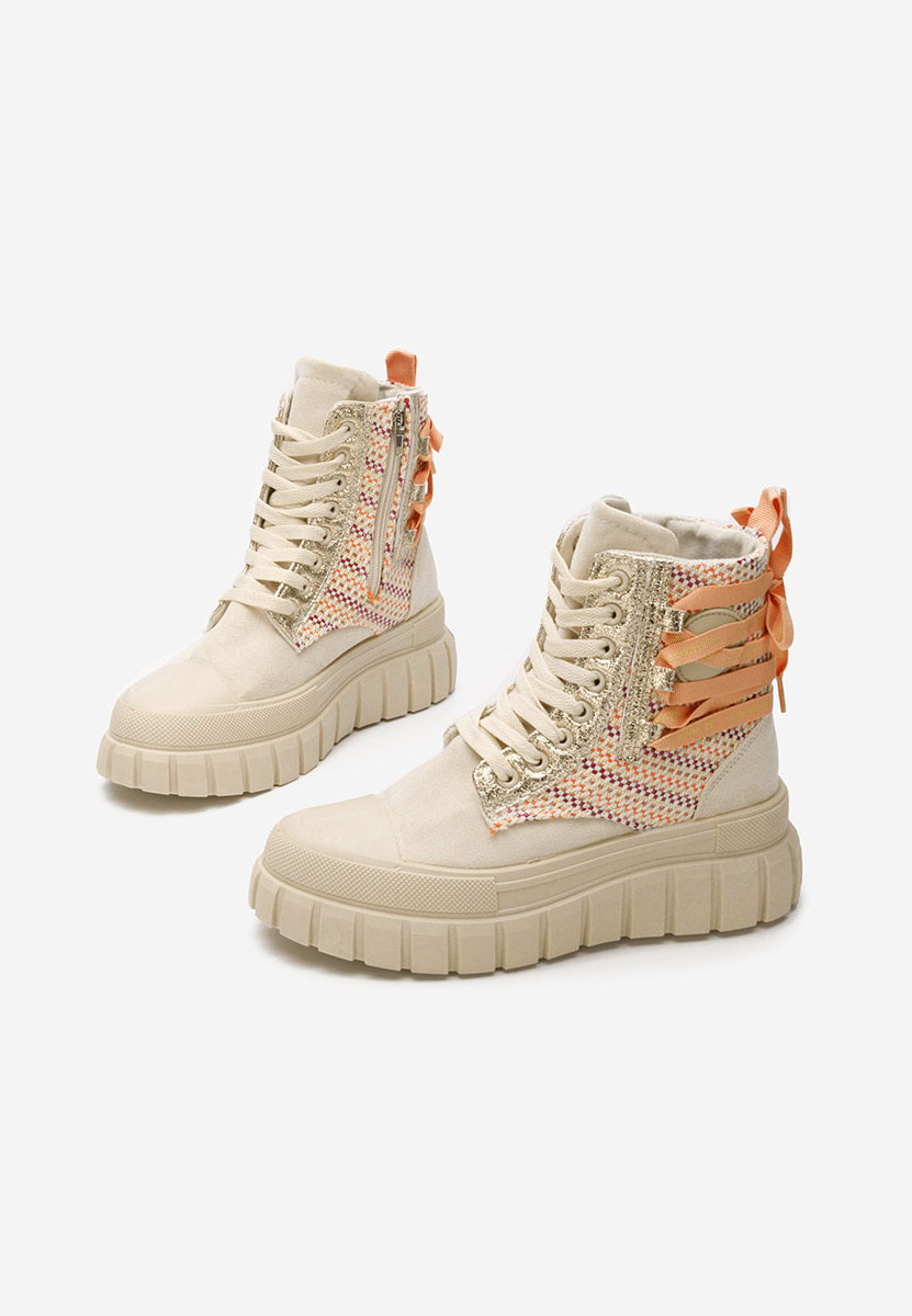 Béžové dámské kotníková obuv Brenia