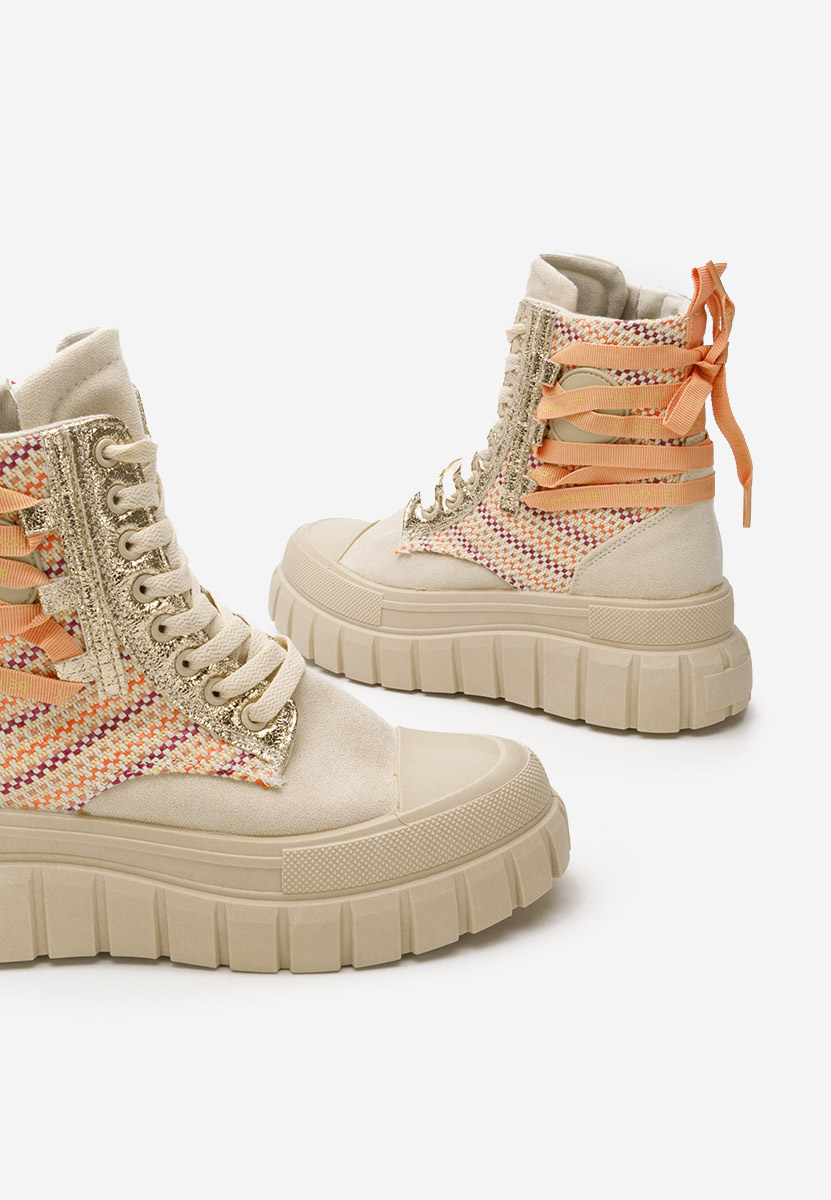 Béžové dámské kotníková obuv Brenia