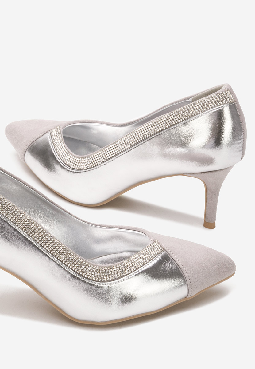 Stribrné lodičky do špičky Hassie