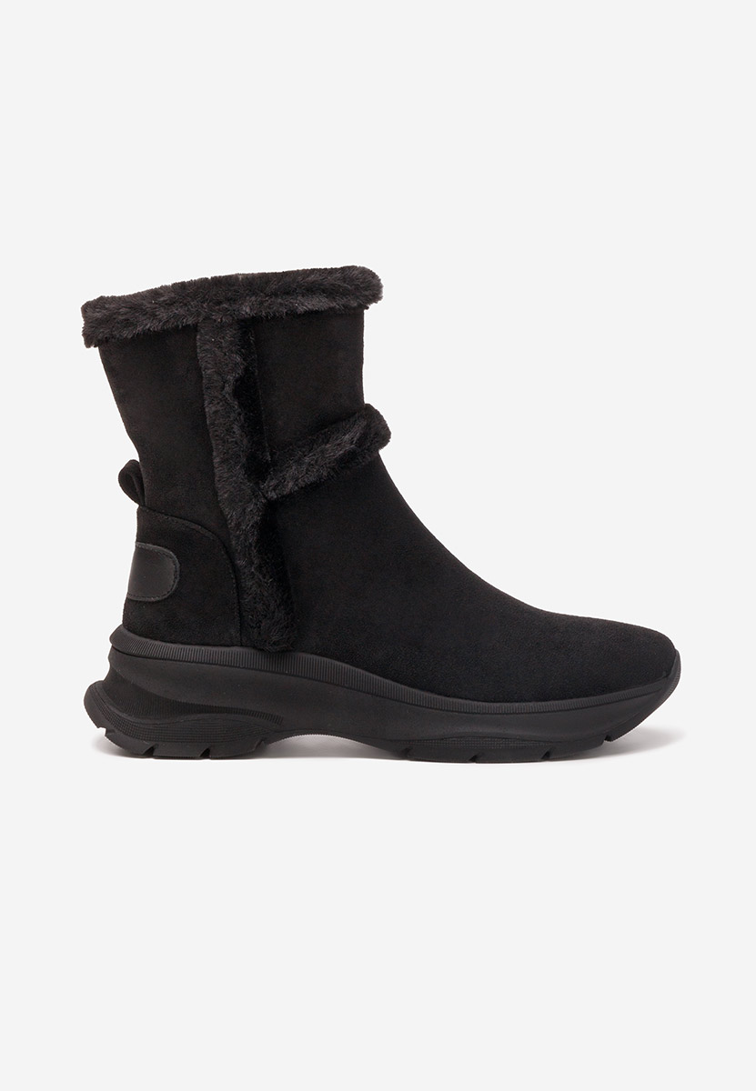 Černé kotníkové zimní boty Overall