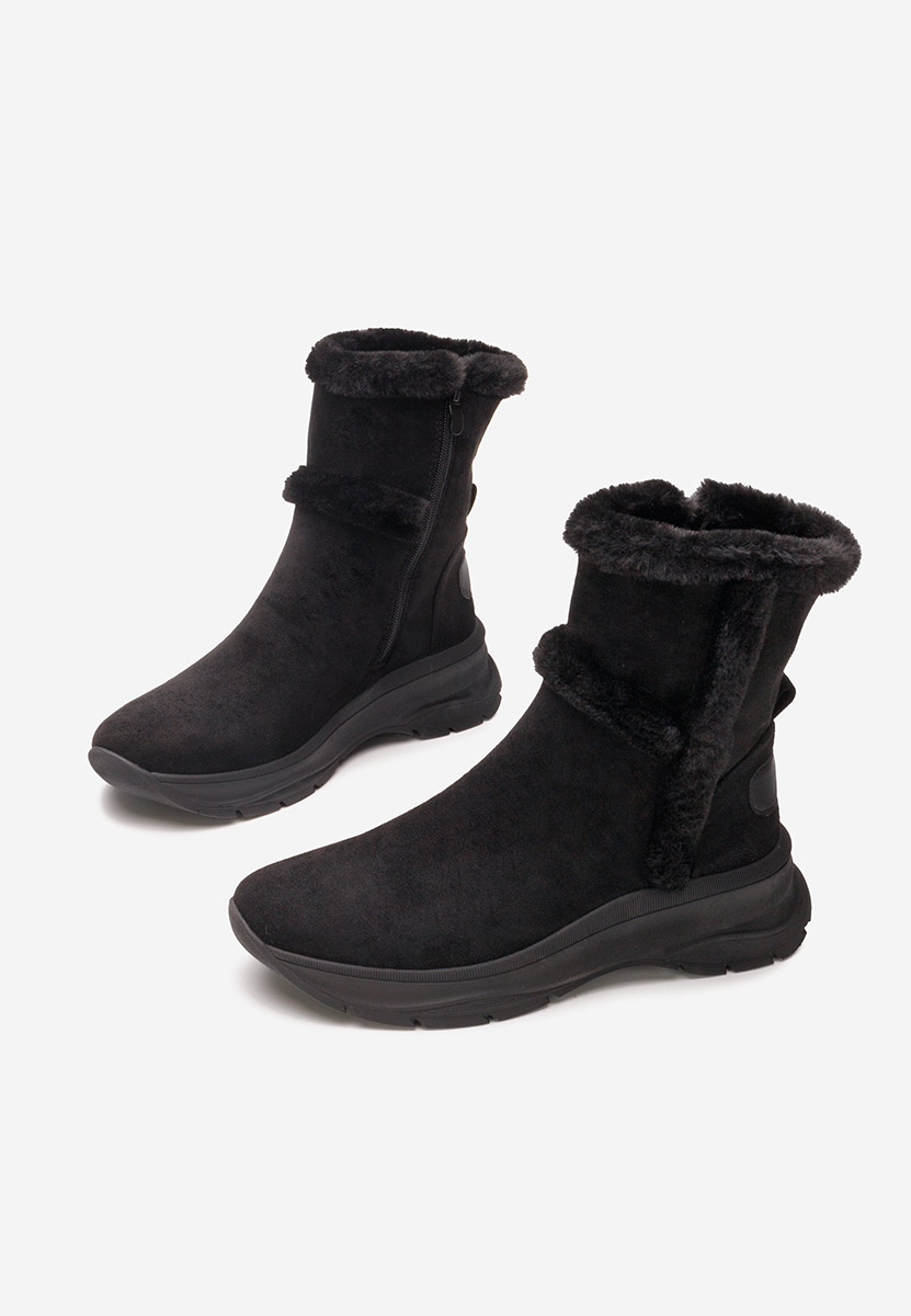 Černé kotníkové zimní boty Overall