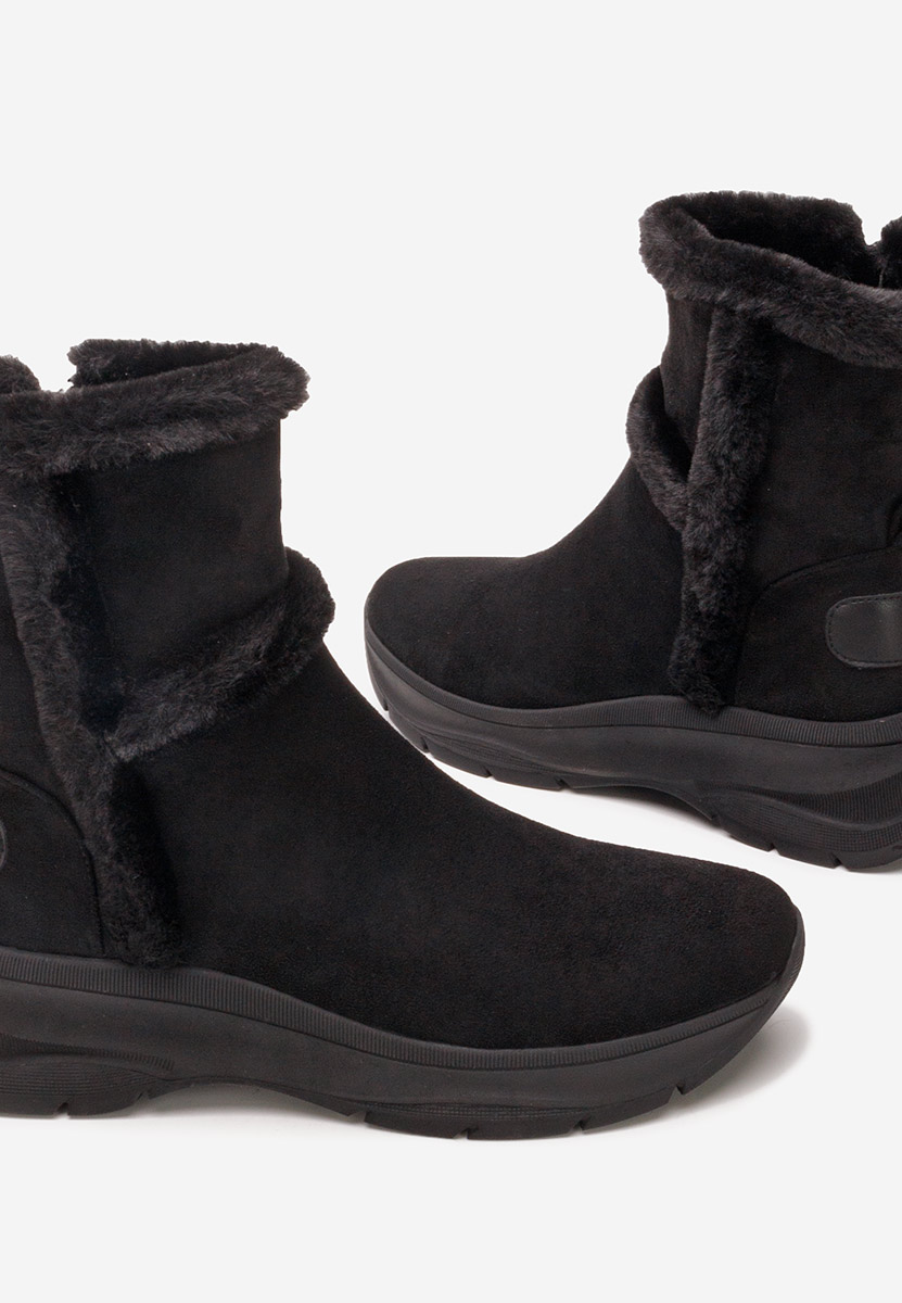 Černé kotníkové zimní boty Overall