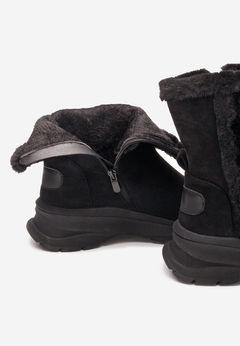 Černé kotníkové zimní boty Overall