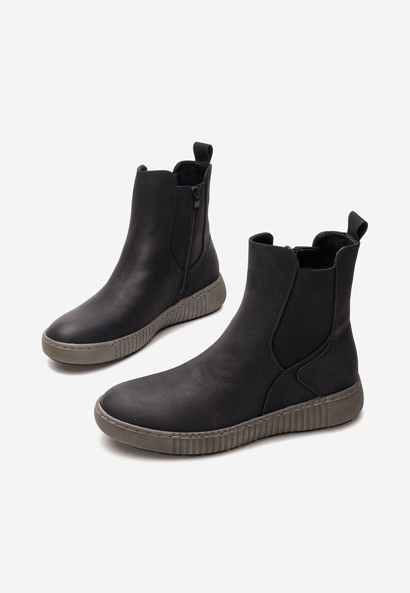 Černé dámské chelsea boty Sheela