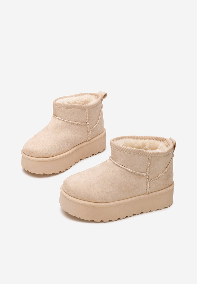 Béžové dívčí kozačky Adeka