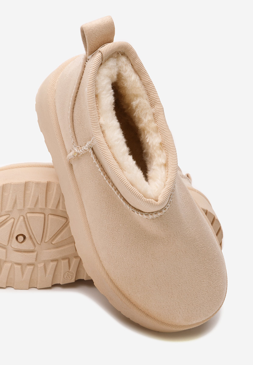 Béžové dívčí kozačky Adeka