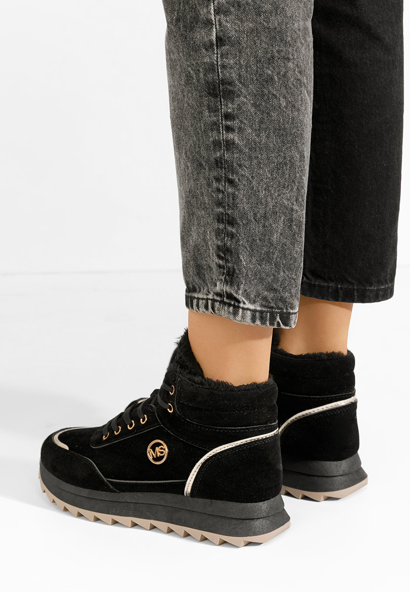 Černé zimní tenisky dámské Noira