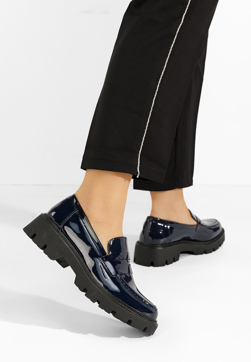 Tmavě modré mokasíny dámské Zampa