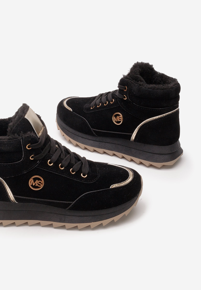 Černé zimní tenisky dámské Noira