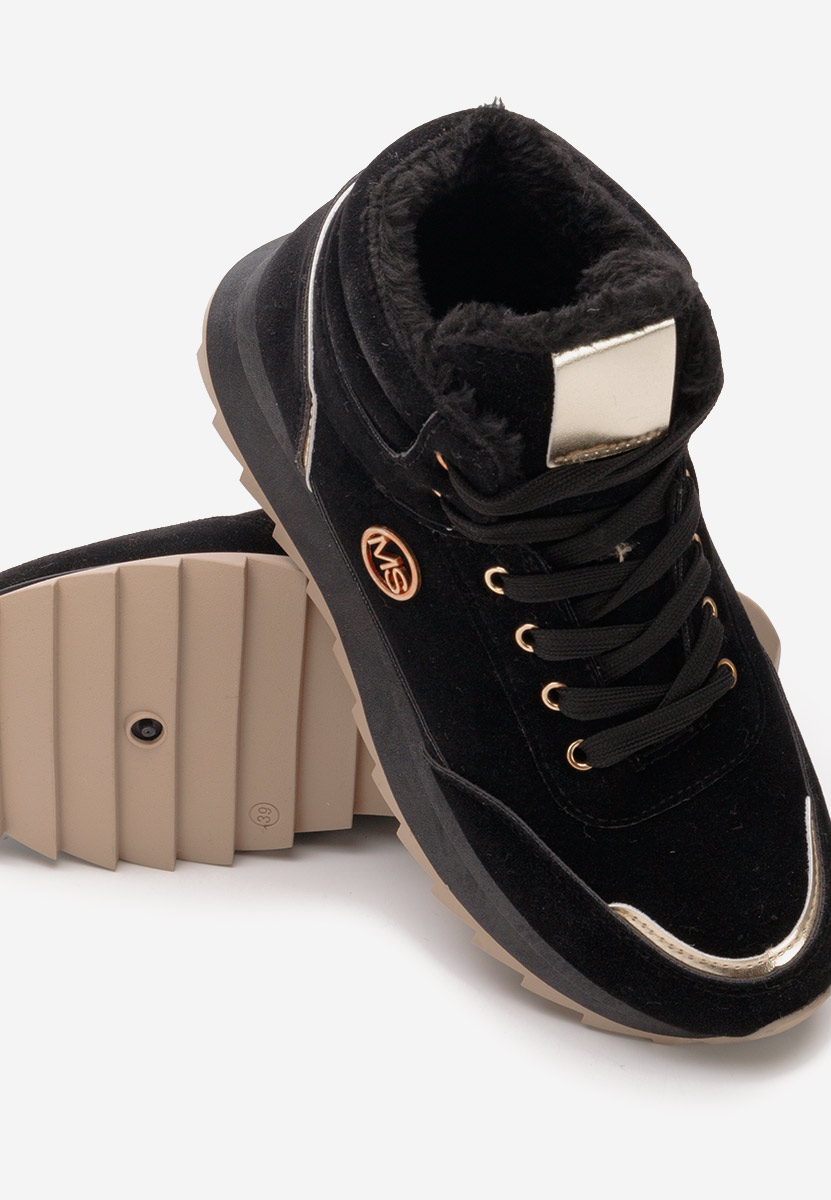 Černé zimní tenisky dámské Noira