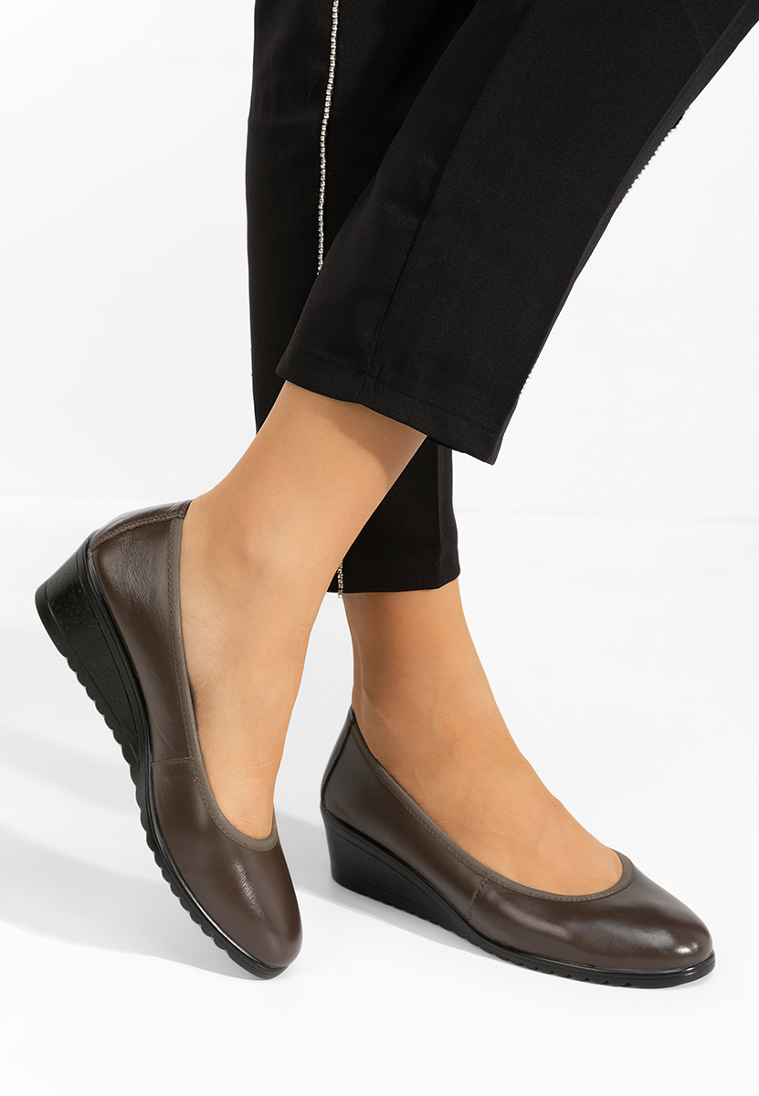 Khaki lodičky na klínku Josmia