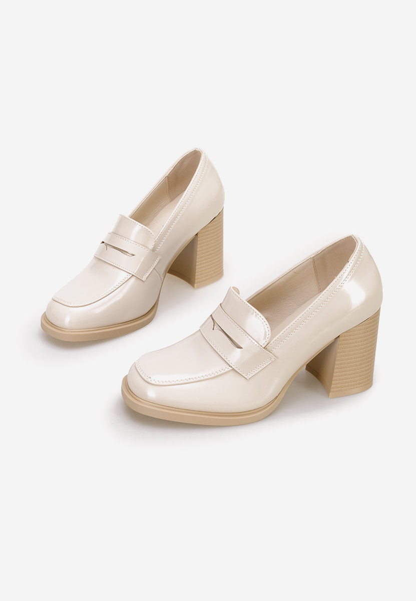 Béžové mokasíny na podpatku Odesia V4