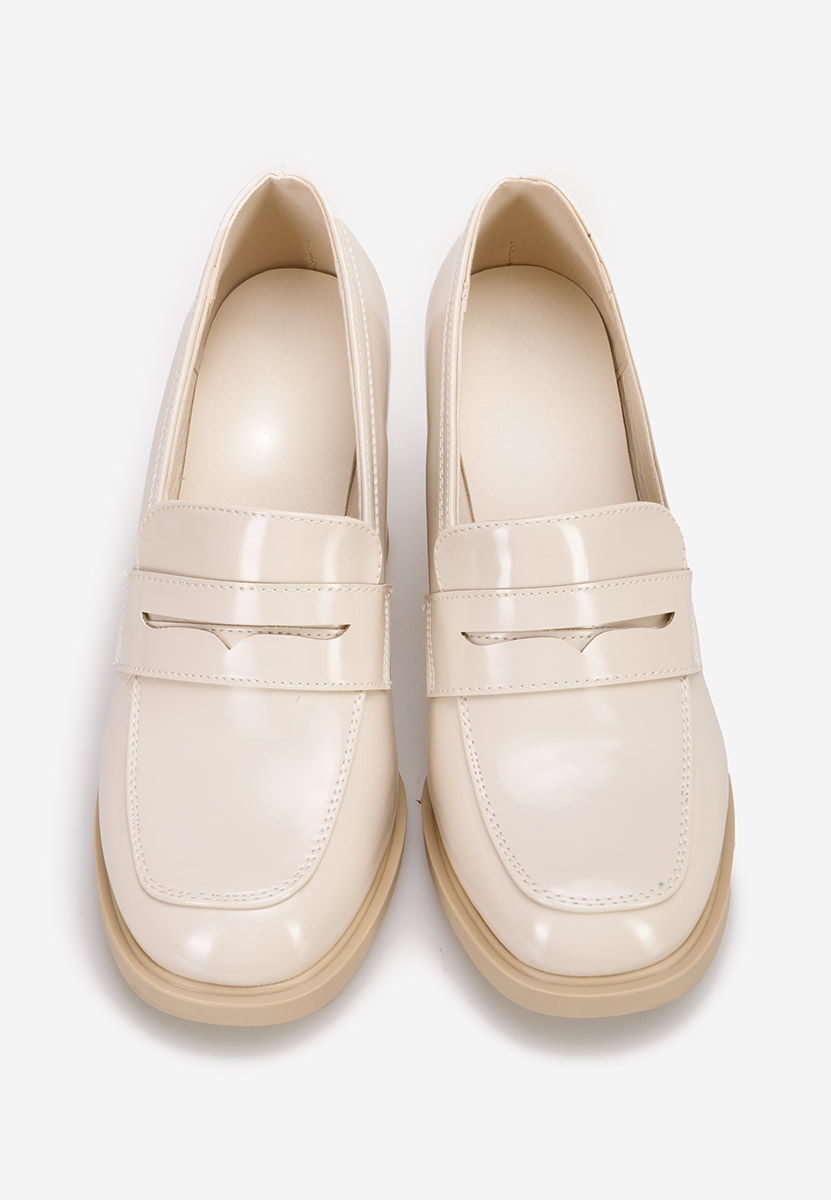 Béžové mokasíny na podpatku Odesia V4