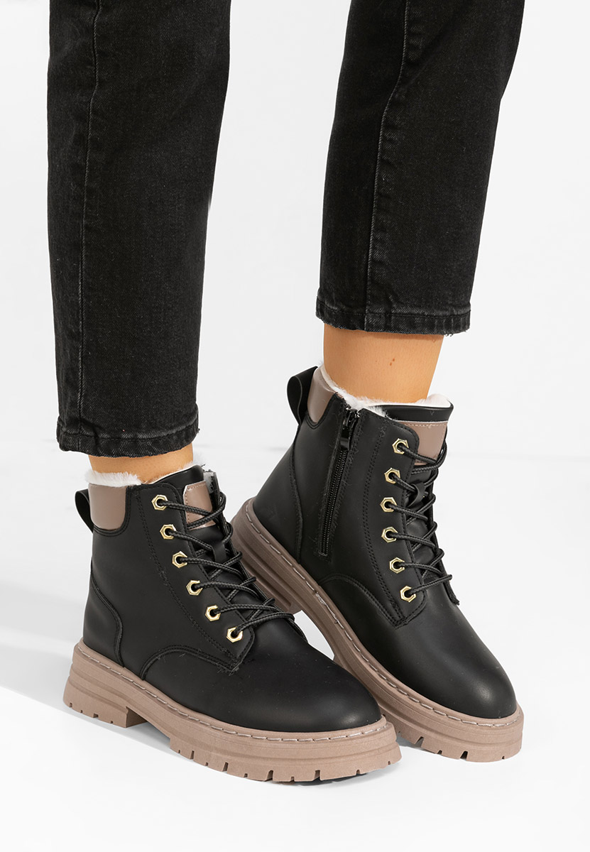 Černé šněrovací kotníkové boty Katavega V5