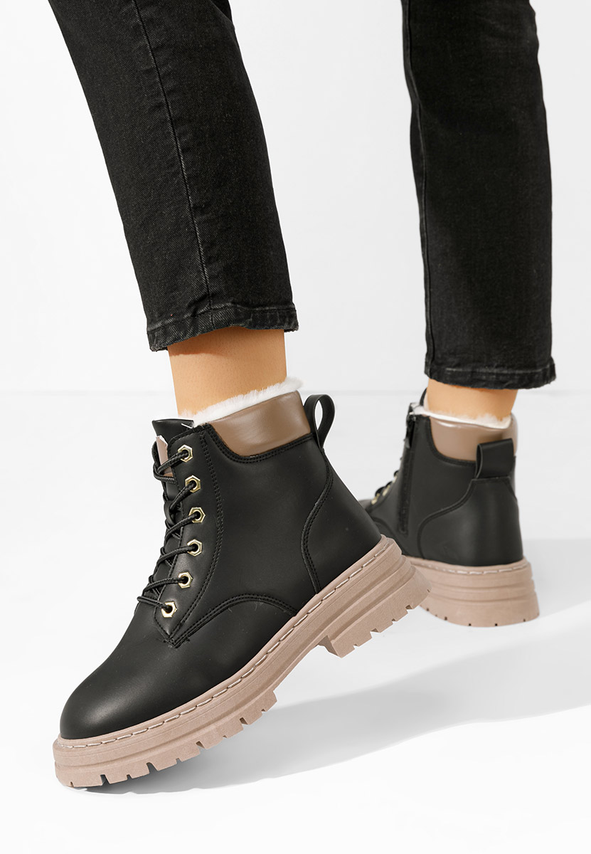 Černé šněrovací kotníkové boty Katavega V5