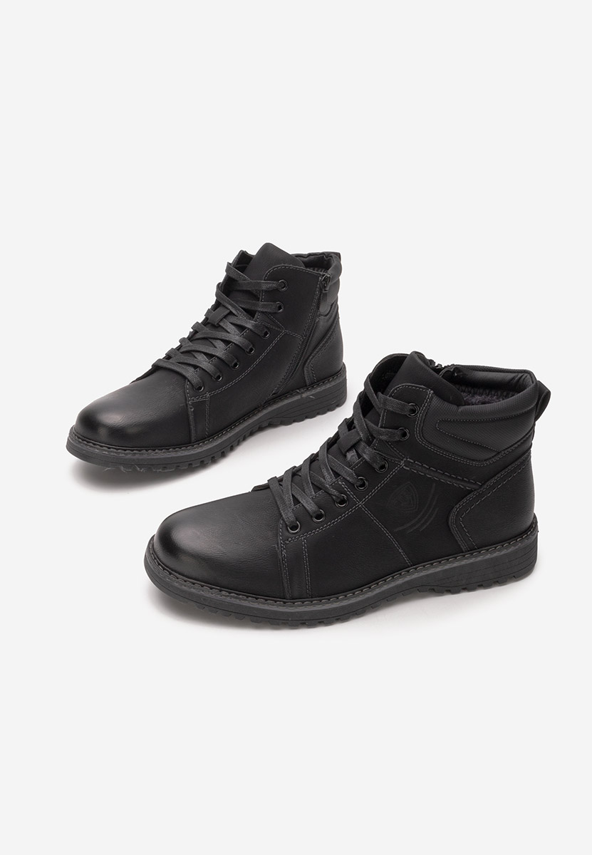 Černé pánské kotníkové boty Ploppo