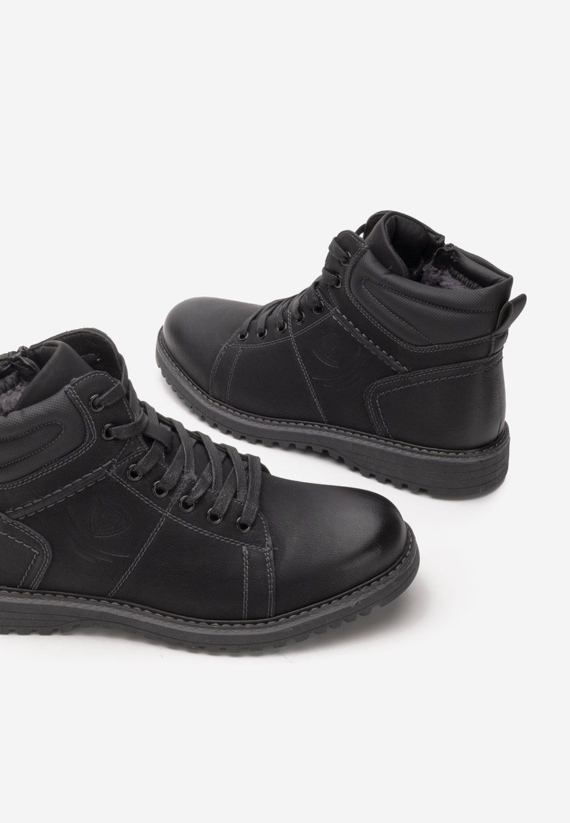 Černé pánské kotníkové boty Ploppo