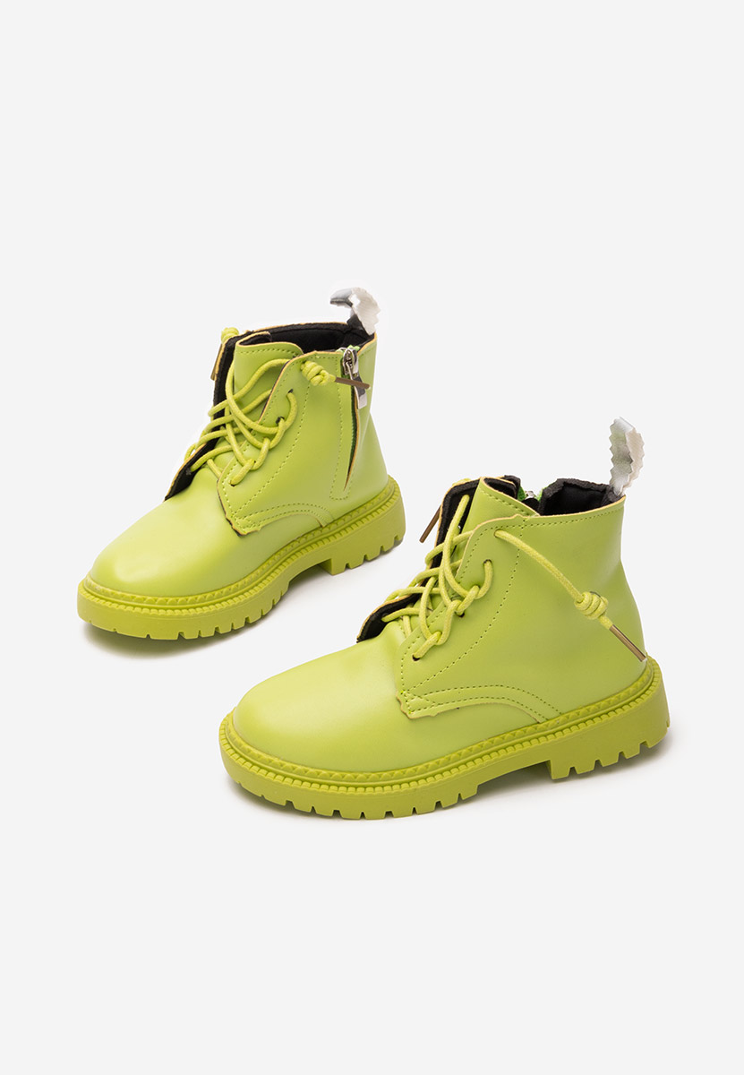 Zelené dětské kotníkové boty Wonderland