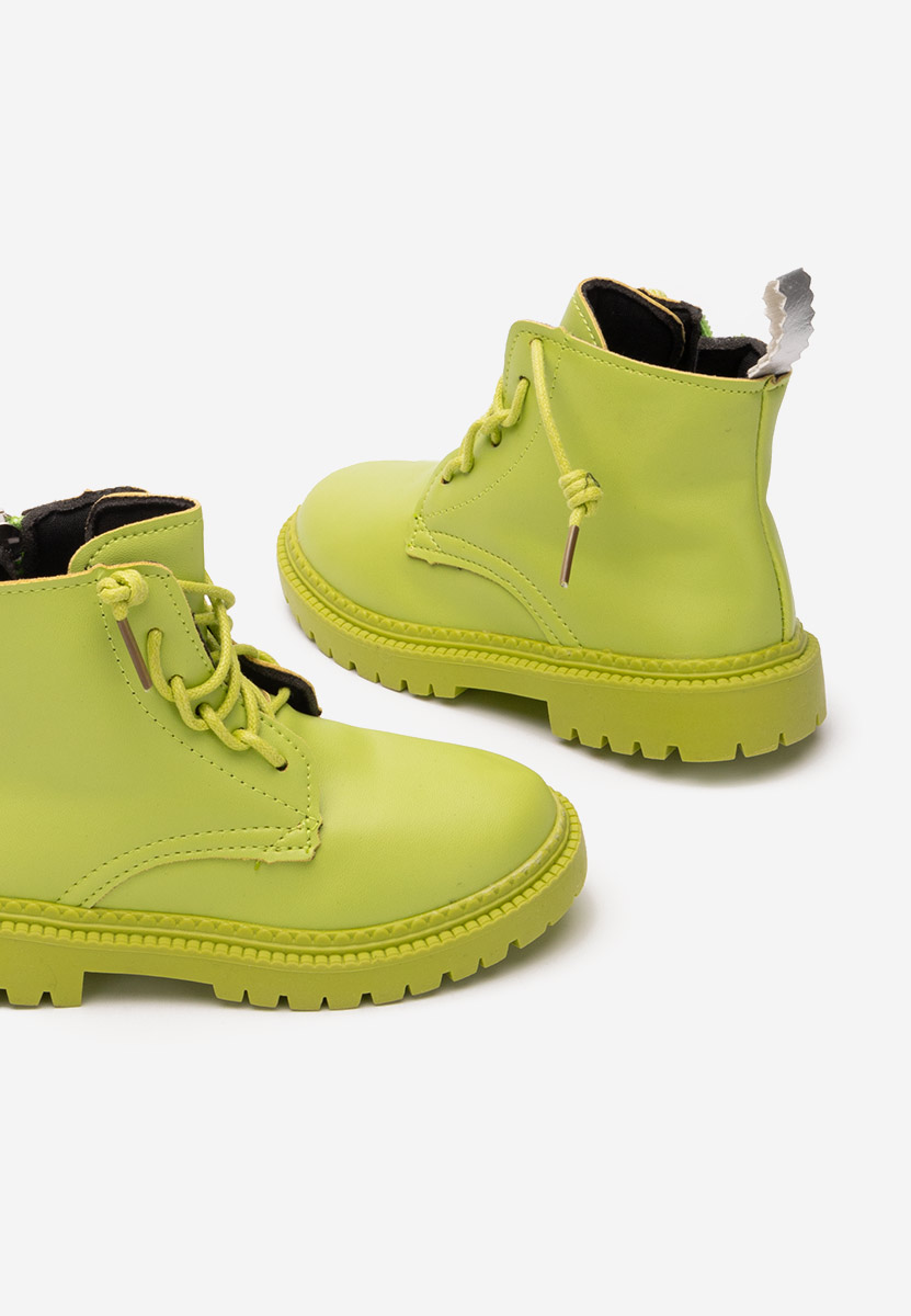 Zelené dětské kotníkové boty Wonderland