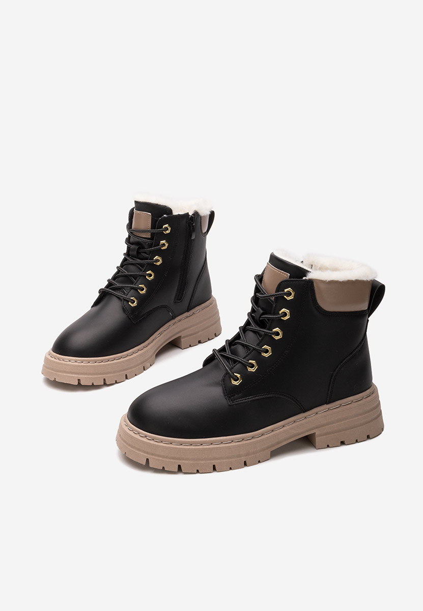 Černé šněrovací kotníkové boty Katavega V5