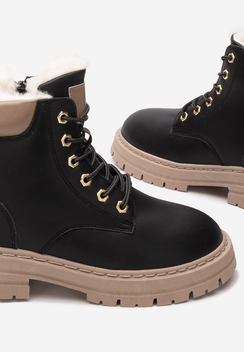 Černé šněrovací kotníkové boty Katavega V5