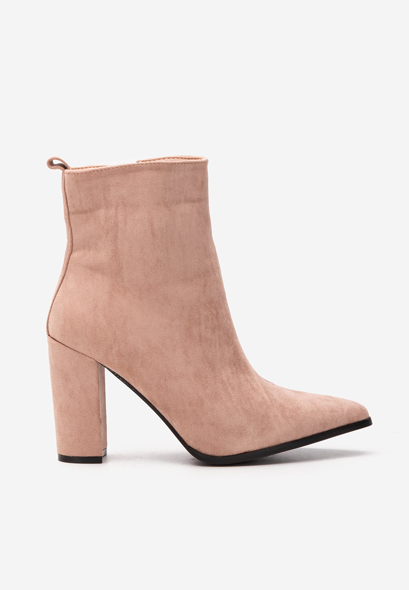 Béžové kotníkové boty na podpatku Adalina V2 Béžové kotníkové boty na podpatku Adalina V2