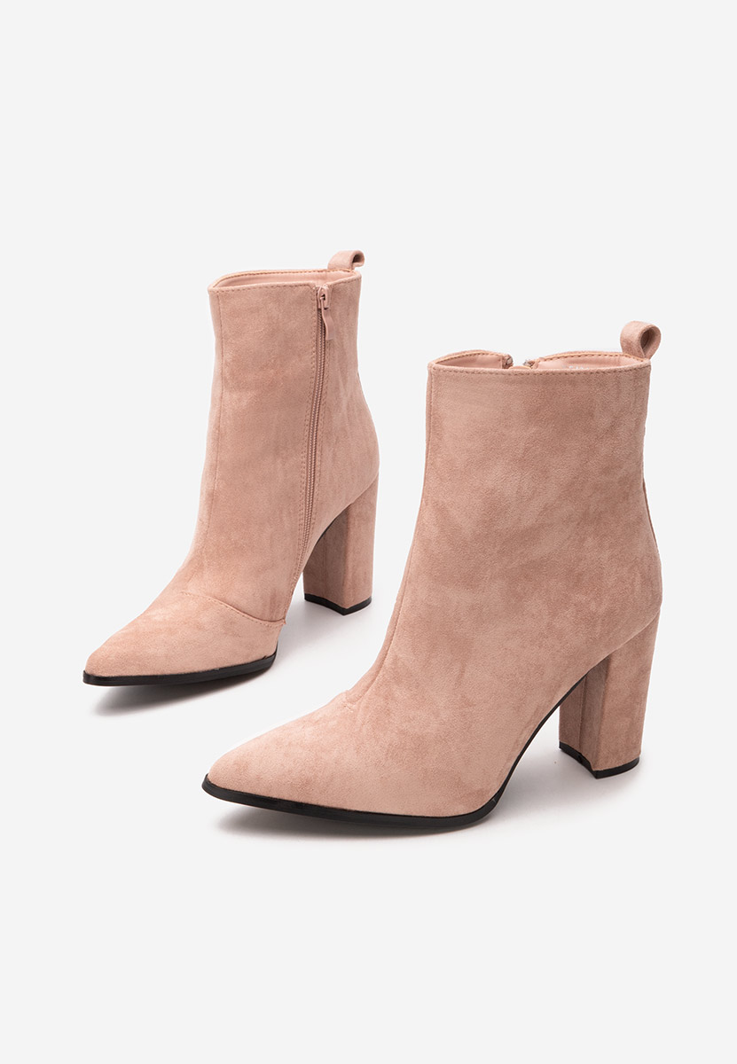 Béžové kotníkové boty na podpatku Adalina V2 Béžové kotníkové boty na podpatku Adalina V2