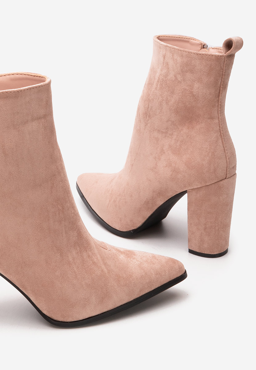 Béžové kotníkové boty na podpatku Adalina V2 Béžové kotníkové boty na podpatku Adalina V2