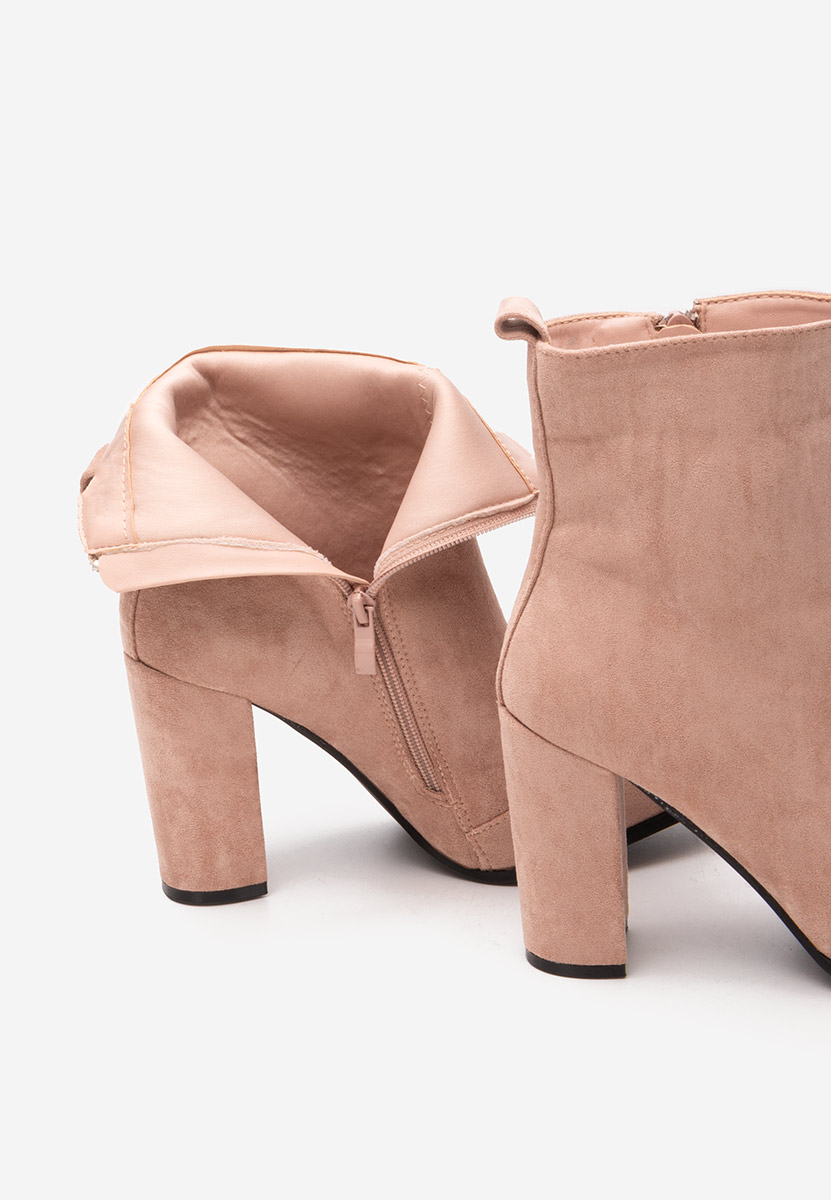 Béžové kotníkové boty na podpatku Adalina V2 Béžové kotníkové boty na podpatku Adalina V2