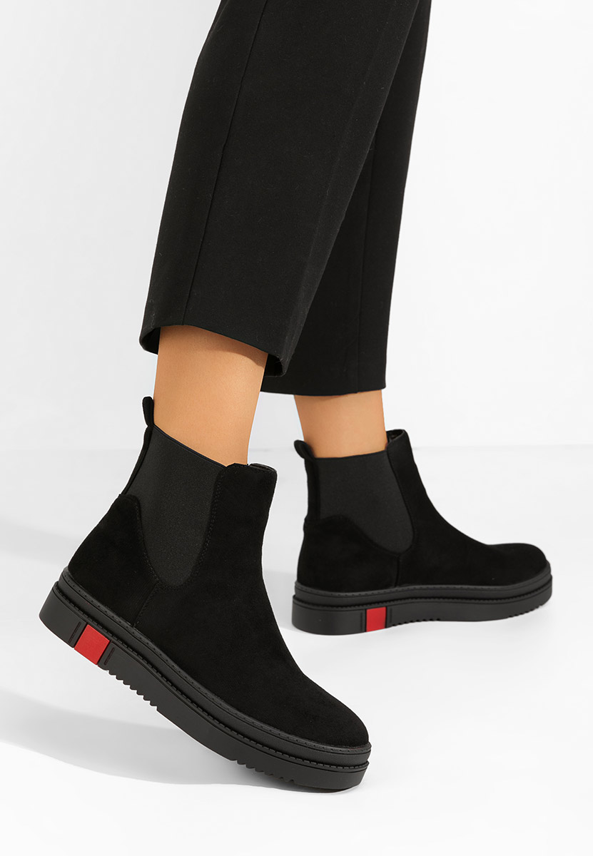 Černé dámské kotníková obuv Samera