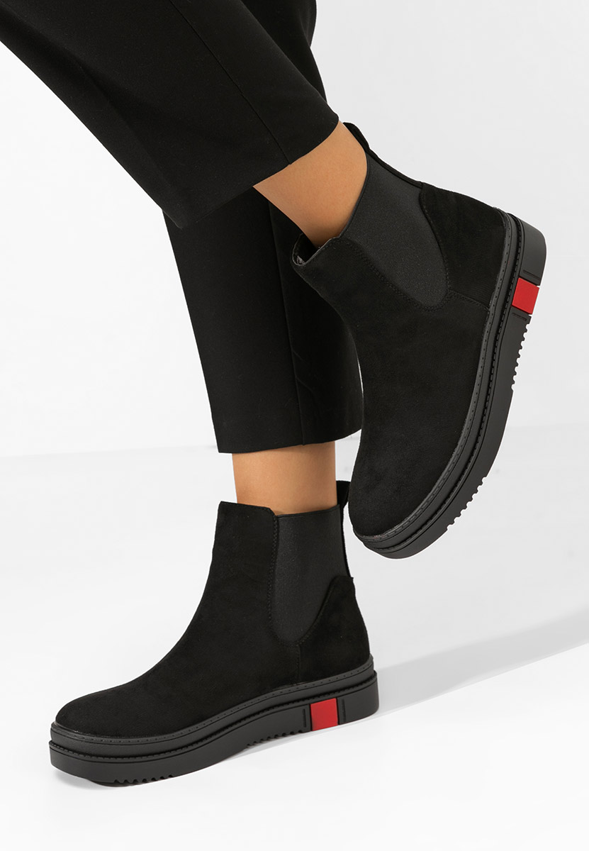Černé dámské kotníková obuv Samera