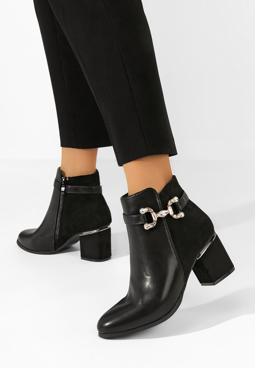 Černé kotníkové boty dámské Safia