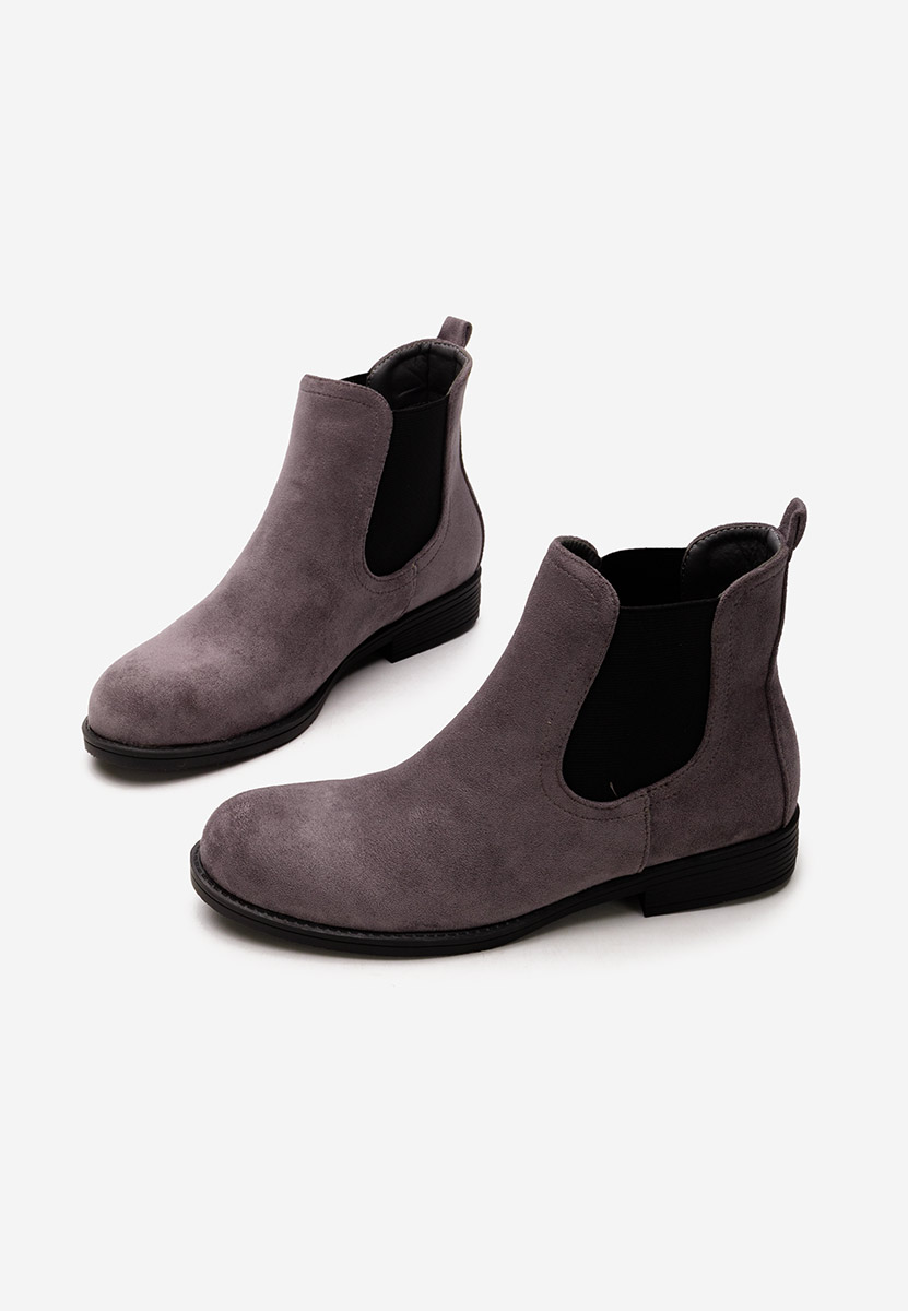 Šedé dámské chelsea boty Zelmira