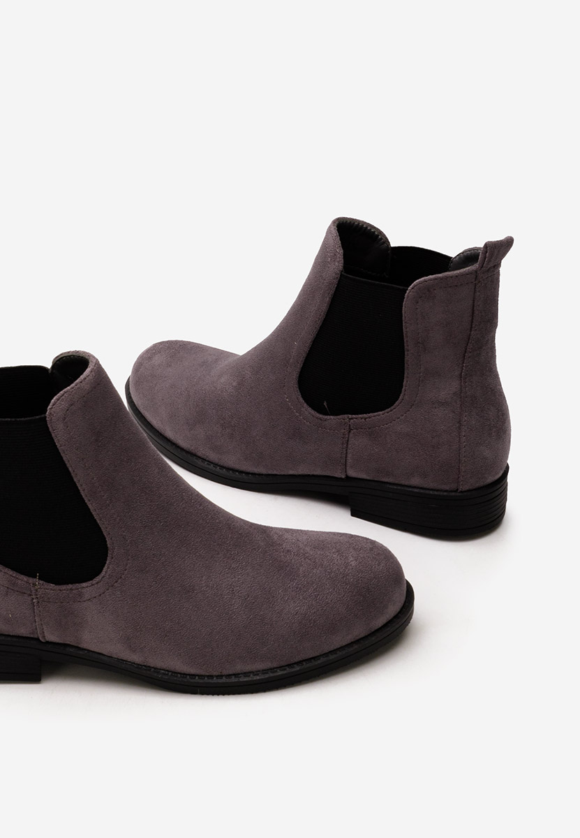 Šedé dámské chelsea boty Zelmira