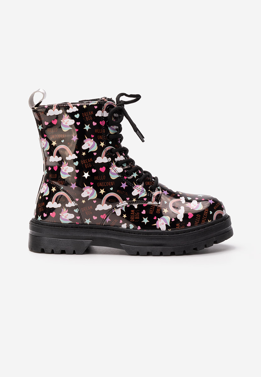 Černé dívčí kotníkové boty Twirlly