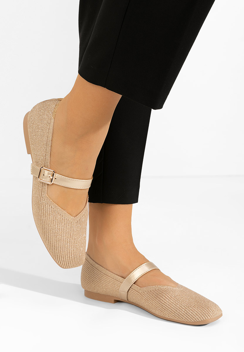 Zlaté dámské baleríny Gabriella
