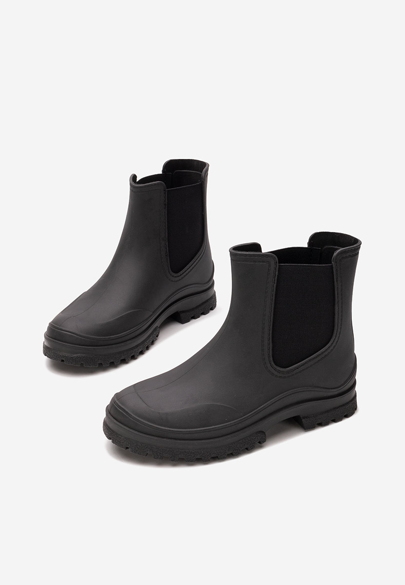 Černé dámské kotníkové holínky Idecsa