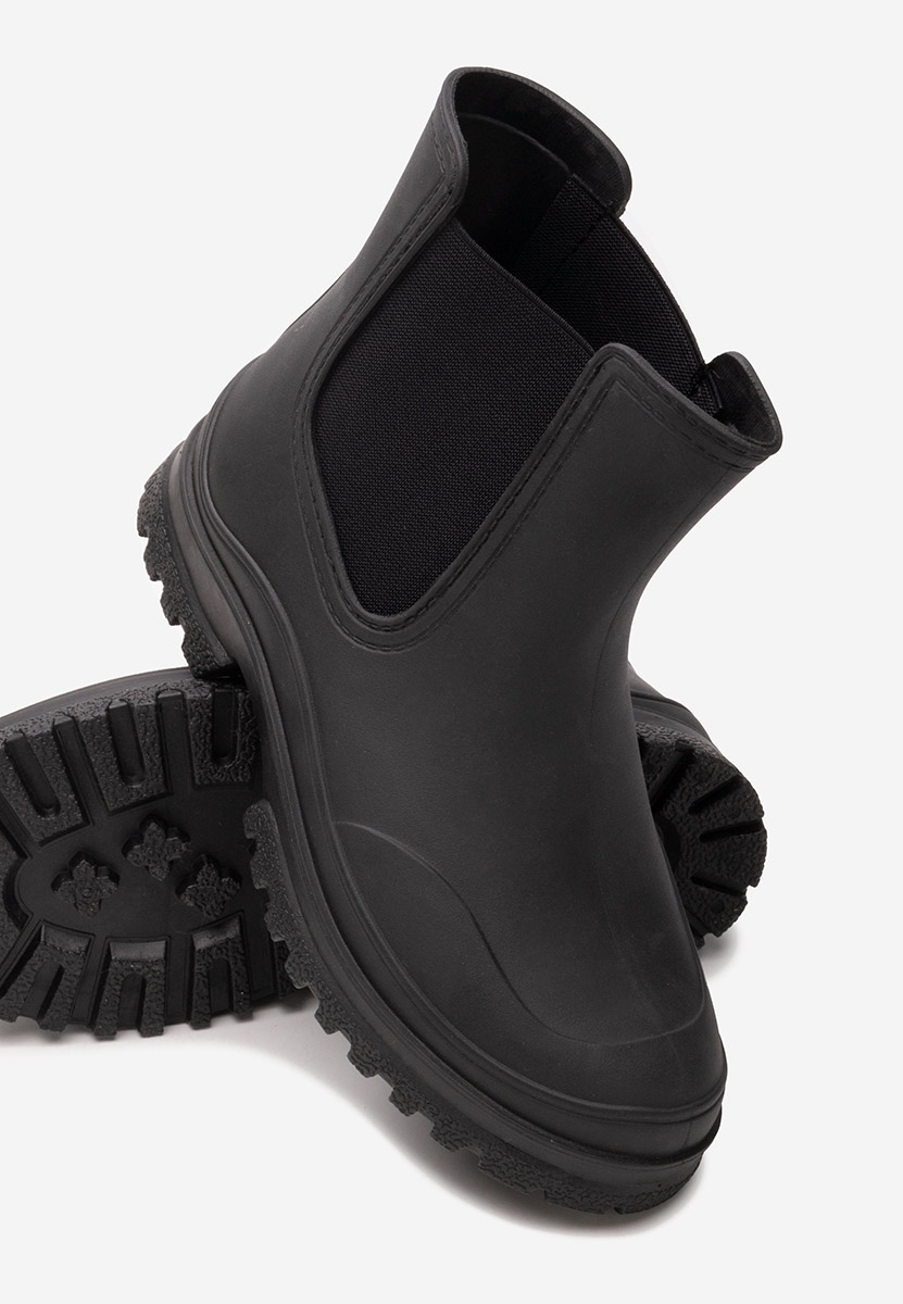 Černé dámské kotníkové holínky Idecsa