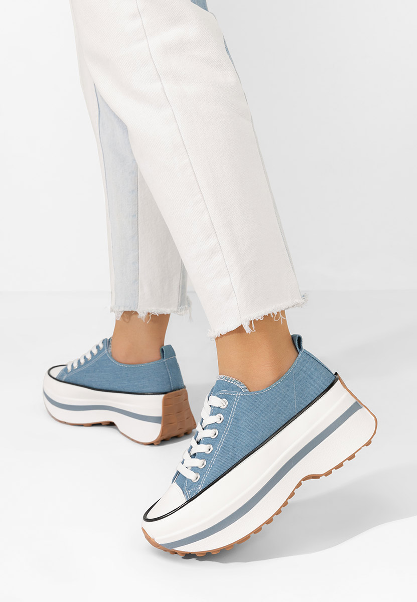 Denim tenisky na platformě Cathleen