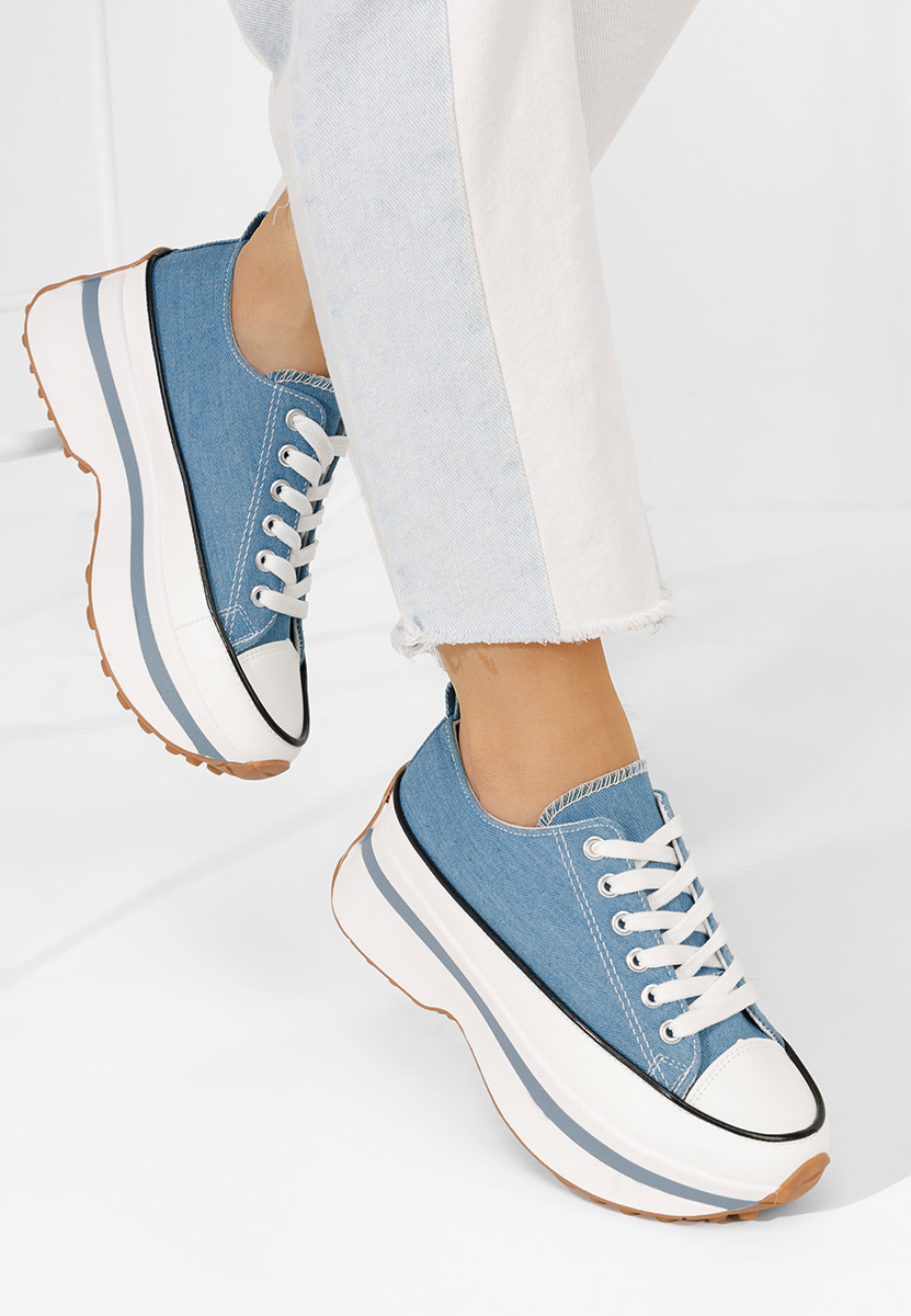 Denim tenisky na platformě Cathleen