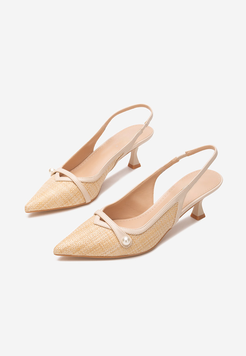 Béžové lodičky na nízkém podpatku Clemenia V2