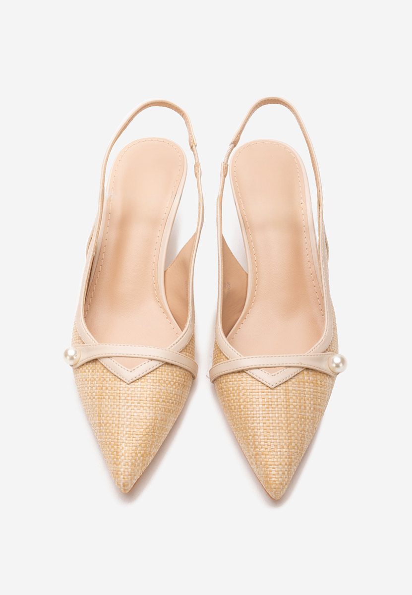 Béžové lodičky na nízkém podpatku Clemenia V2