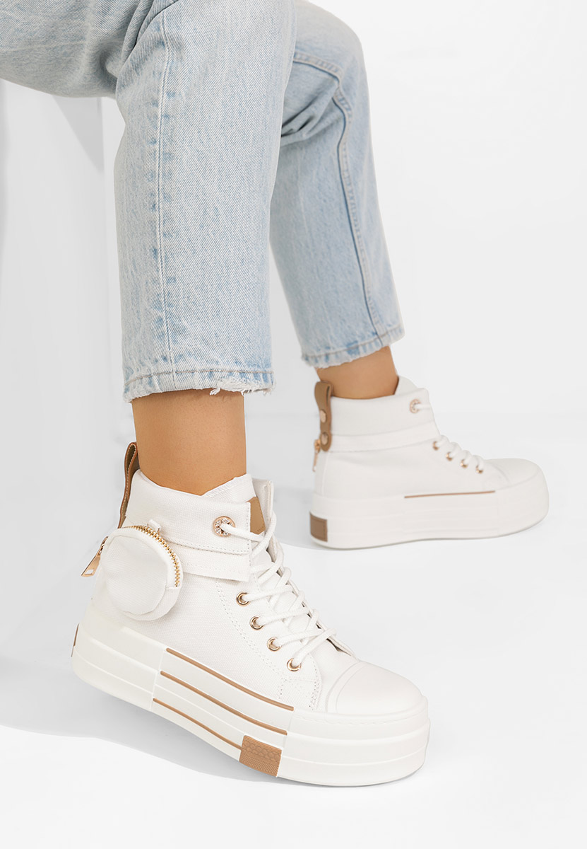 Bílé kotníkové tenisky Sharita