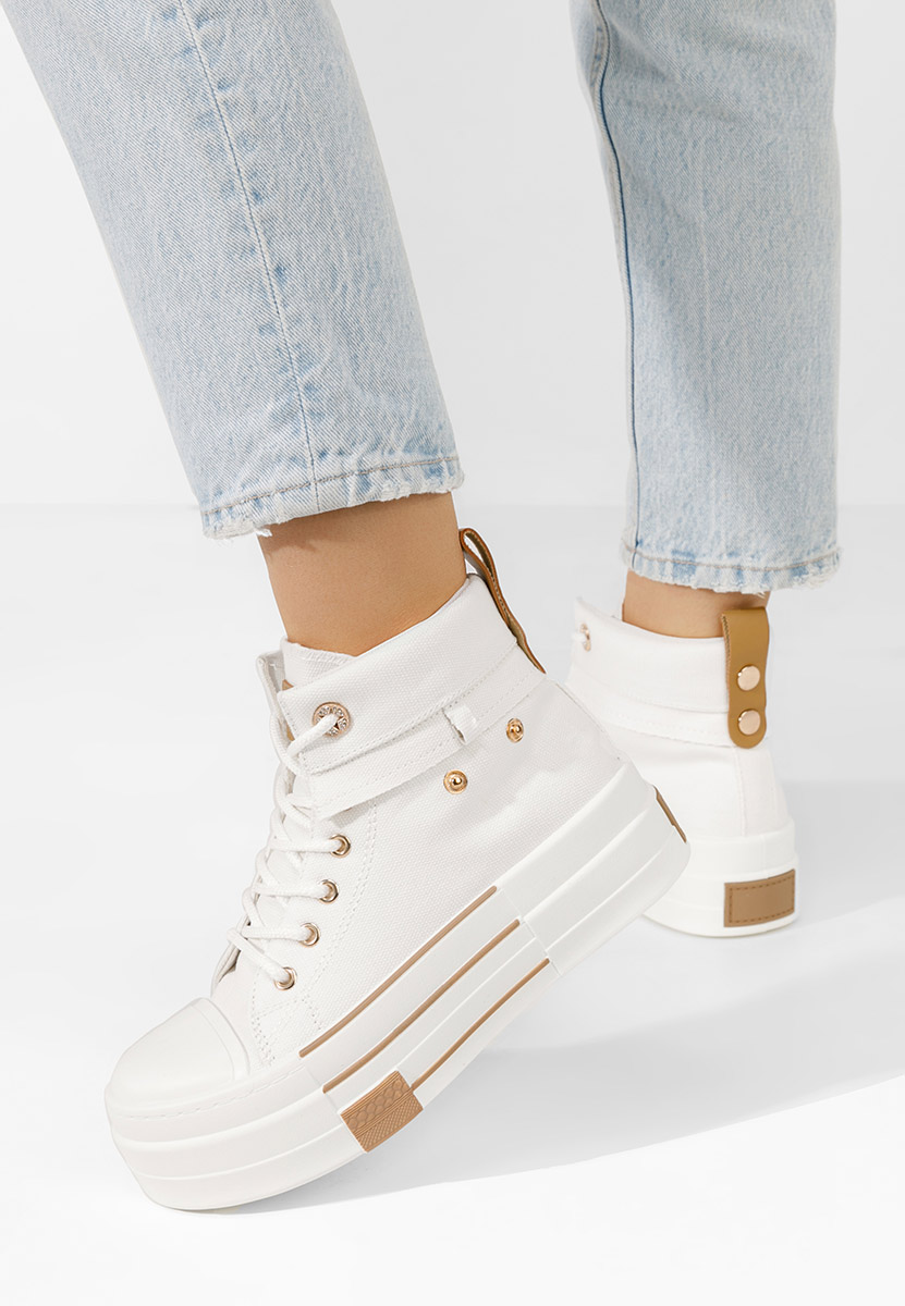 Bílé kotníkové tenisky Sharita