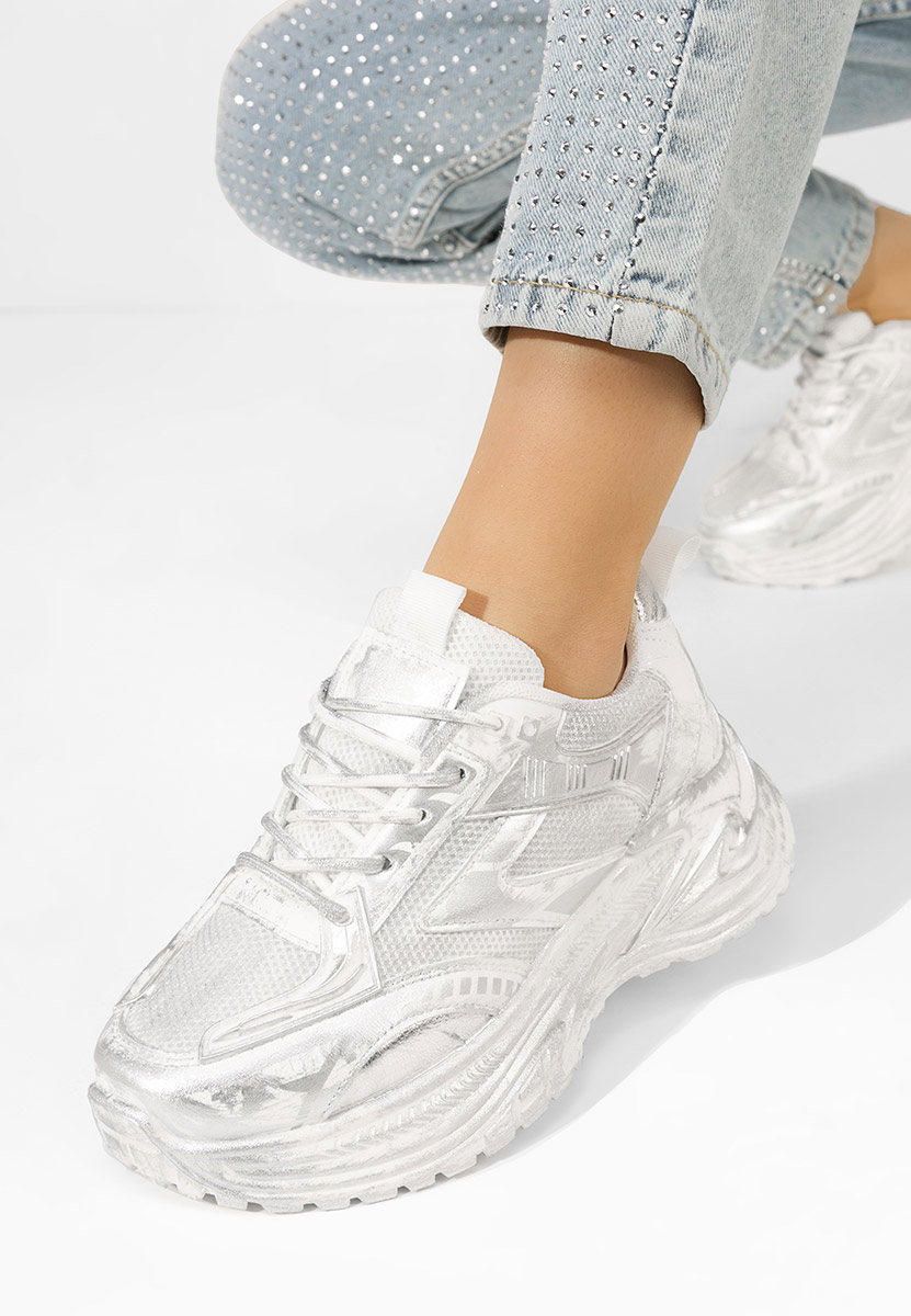 Bílé dámské tenisky na klínku Kellee