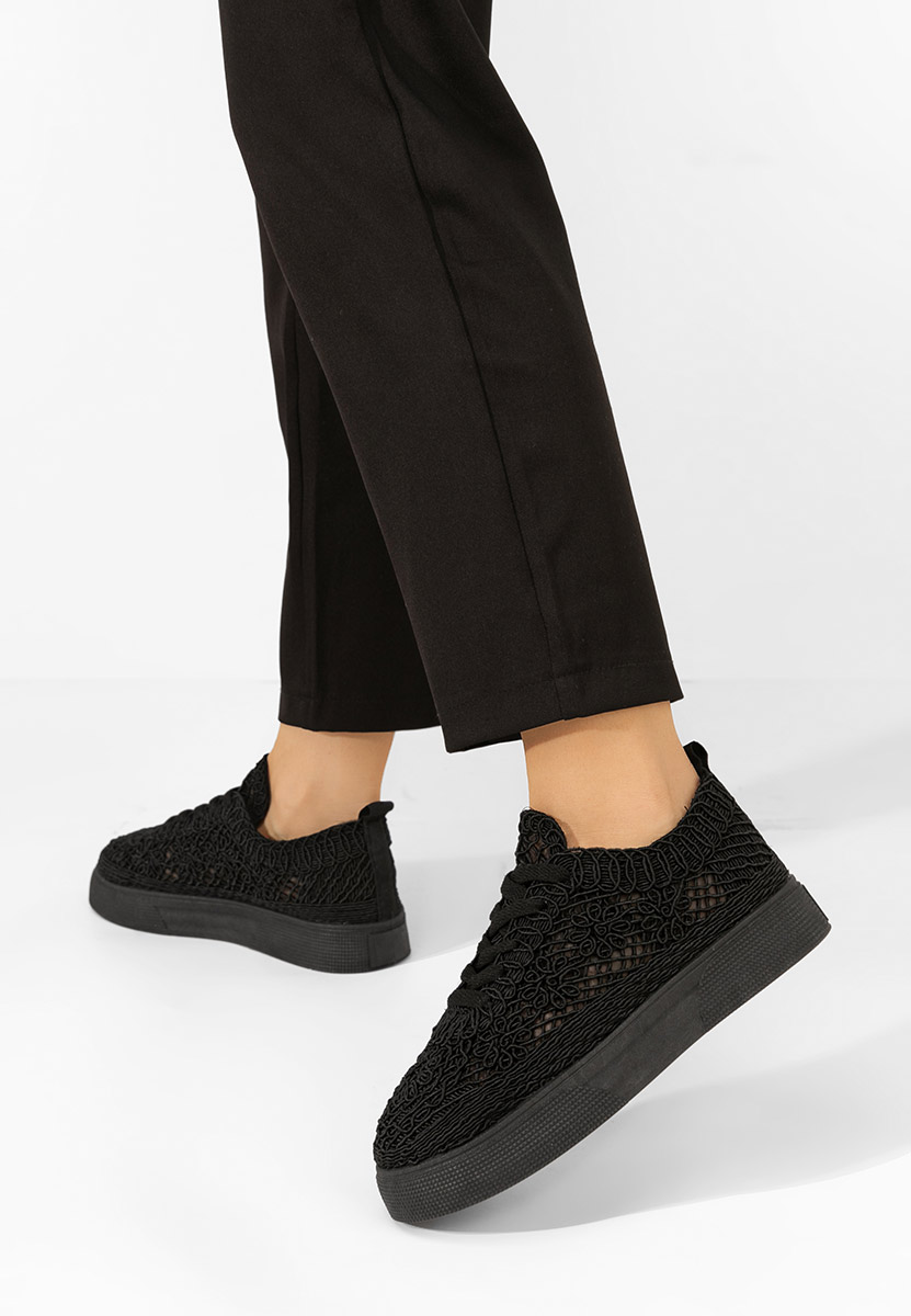 Černé dámské plátěné tenisky Patrica