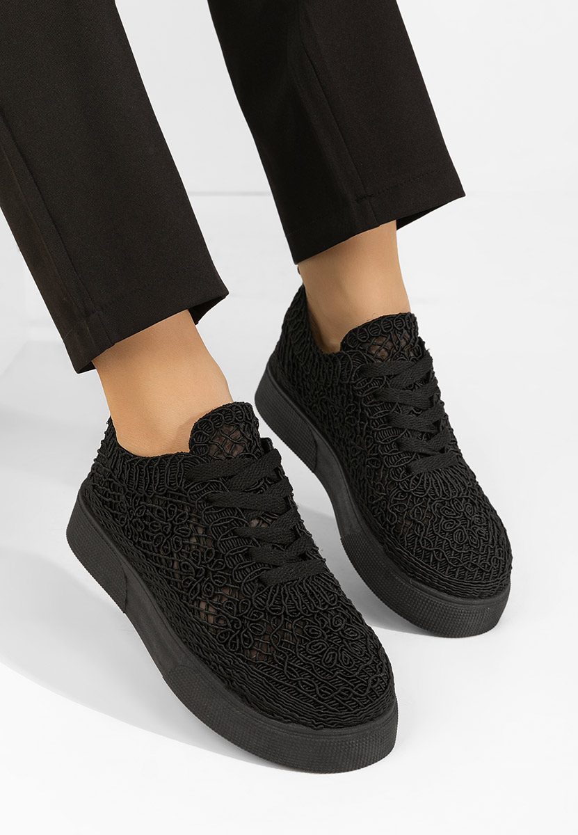 Černé dámské plátěné tenisky Patrica