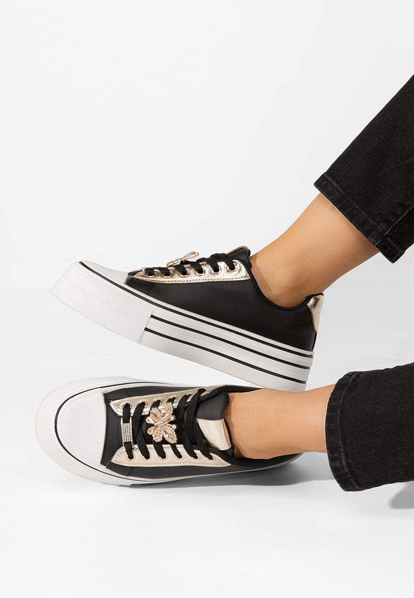 Černé dámské plátěné tenisky Pamelia