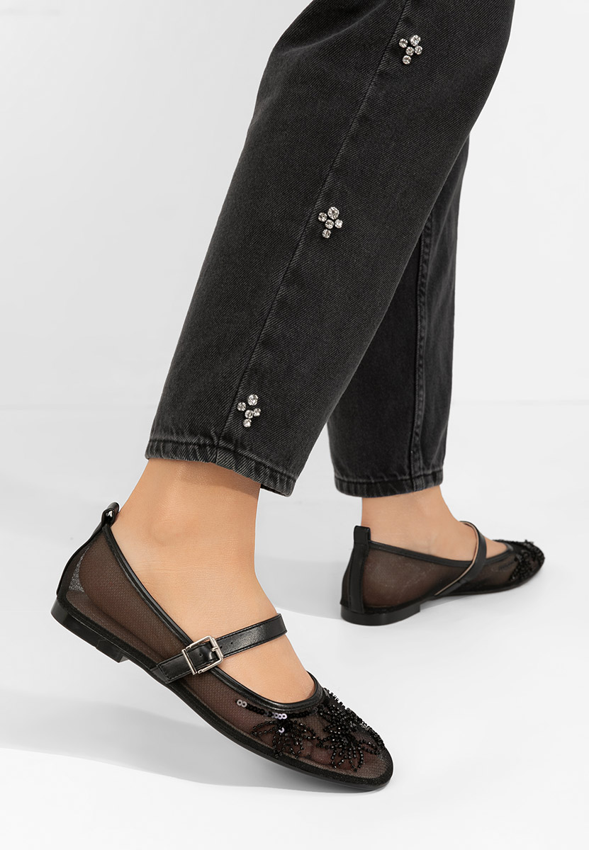 Černé dámské baleríny Theressa