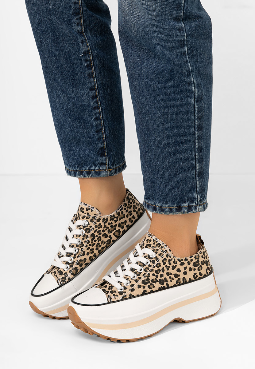 Leopardí tenisky na platformě Cathleen